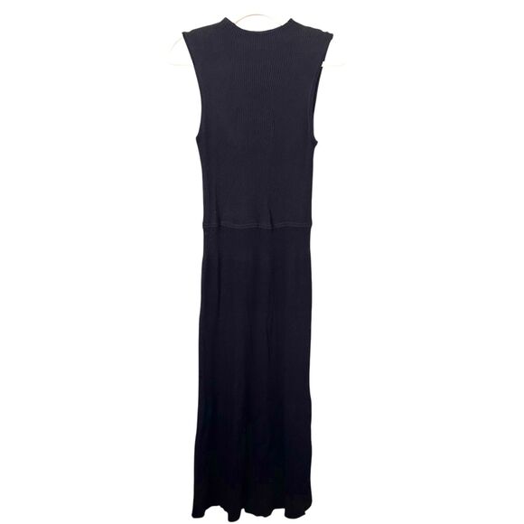 KALLMEYER Ribbed Knit Midi Dress Black Medium - Picture 2 of 6